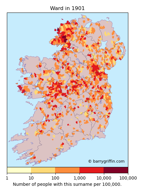 ward-surname-maps-of-ireland